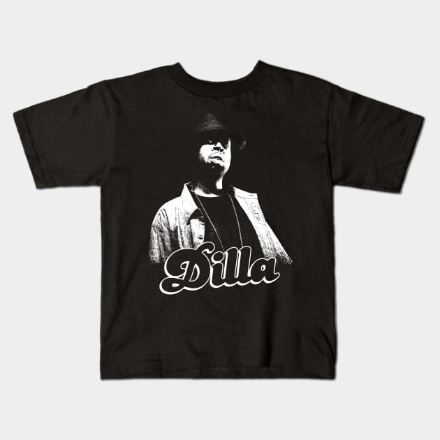 J Dilla Memorial Jay Dee Kids T-Shirt by fatdesigner